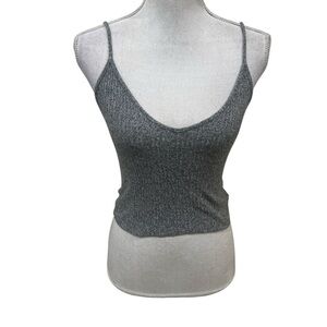 Brandy Melville Heather Gray ribbed Camisole tank top spaghetti straps one size